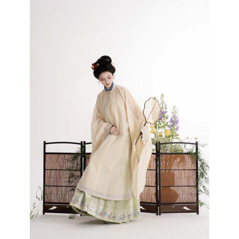 【现货】吉元新品立领斜襟长衫花罗明制汉服上衣春夏新品