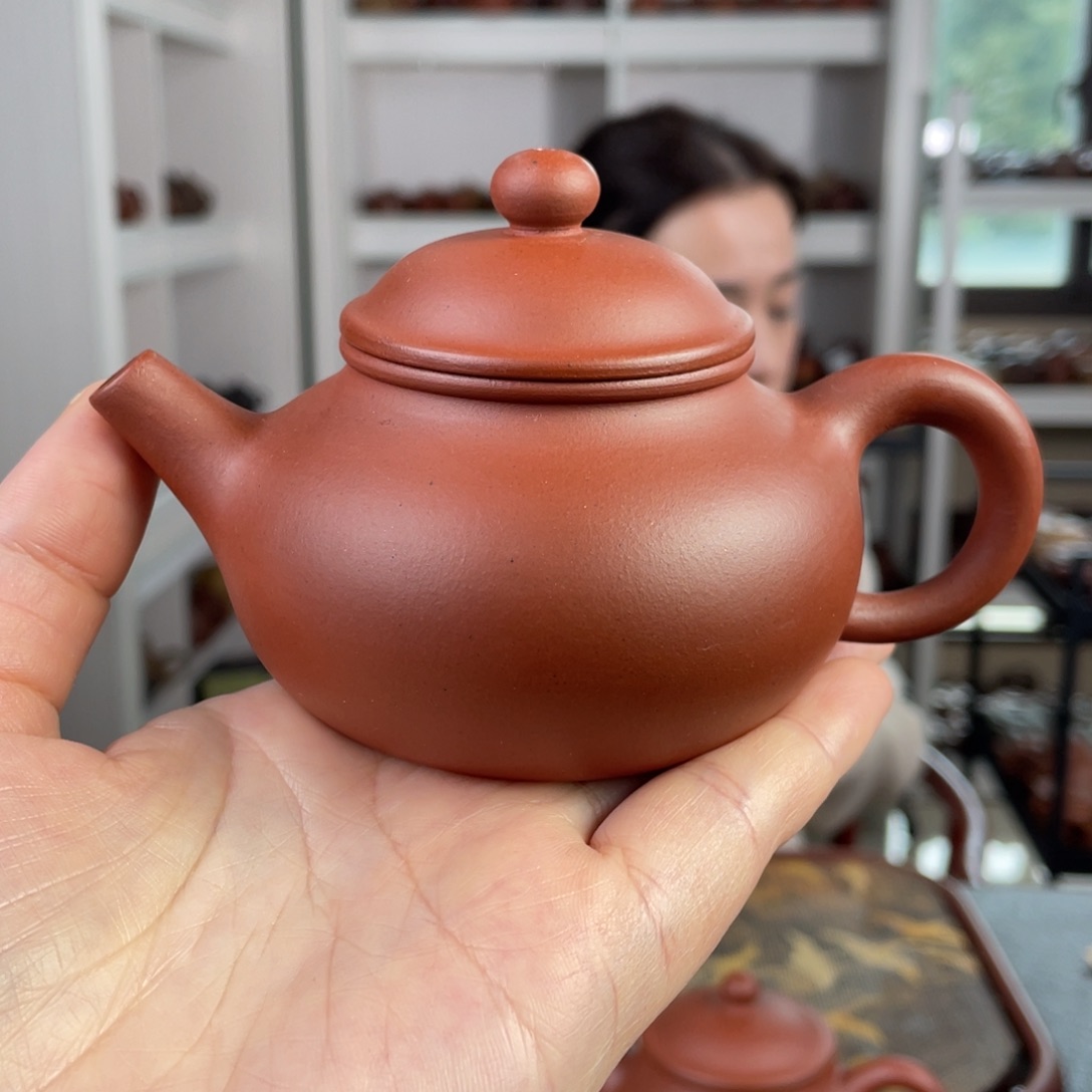 紫砂茶壶红清水伯峻矮潘160cc