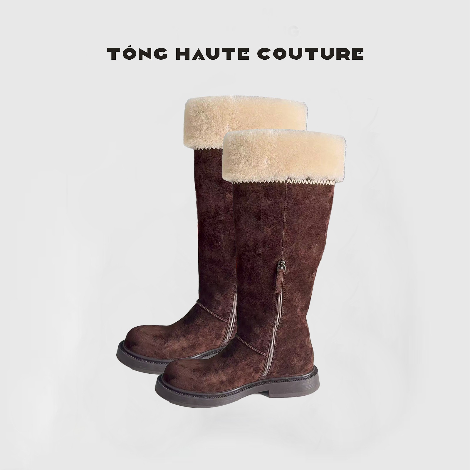 25年新款高丝光牛皮+小羊皮时尚百搭长筒靴 YX210