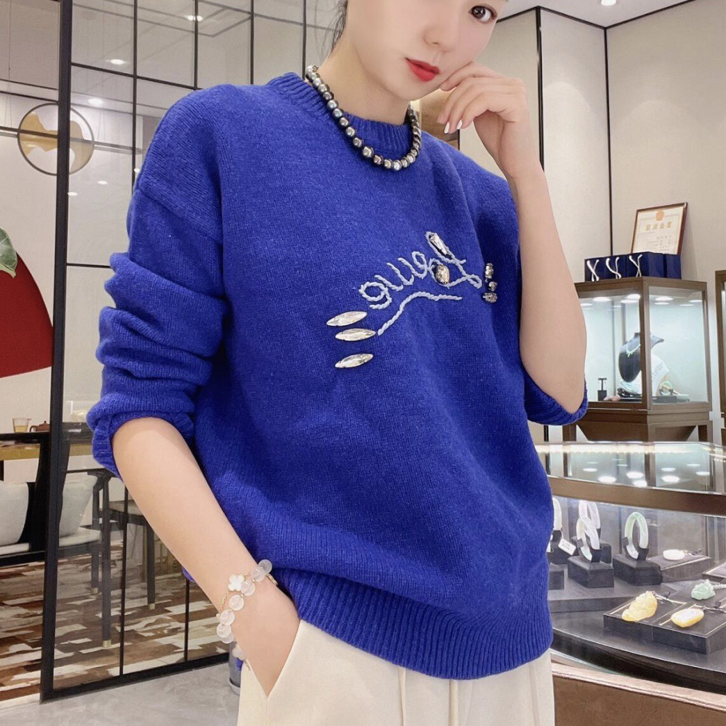 99新 LOEWE/罗意威 /XS码/字母刺绣羊毛毛衣