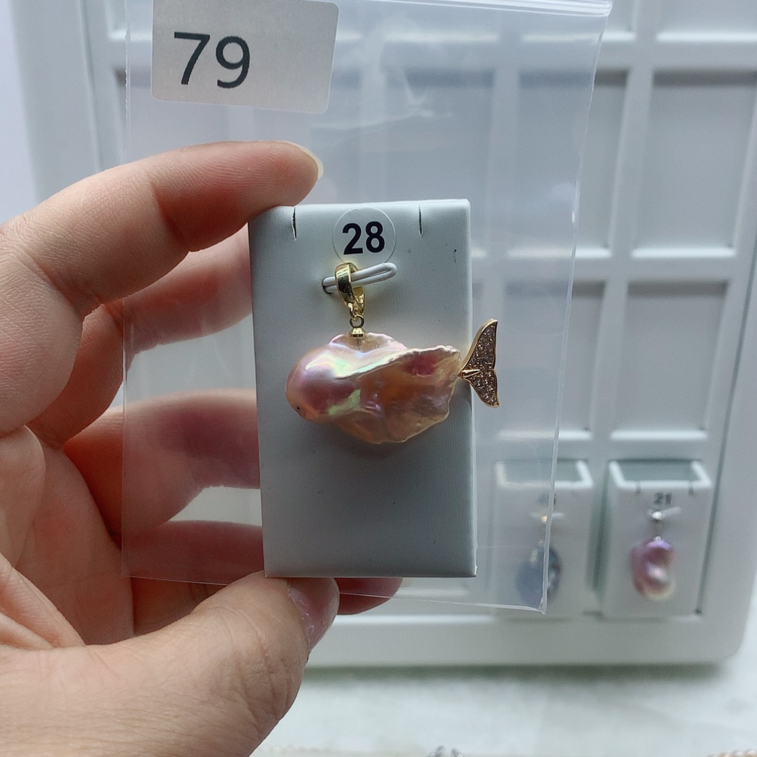 吊坠(不含链)合金淡水珍珠