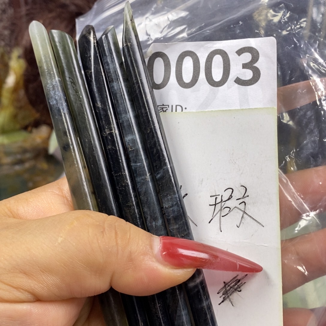 未镶嵌蛇纹石玉发饰