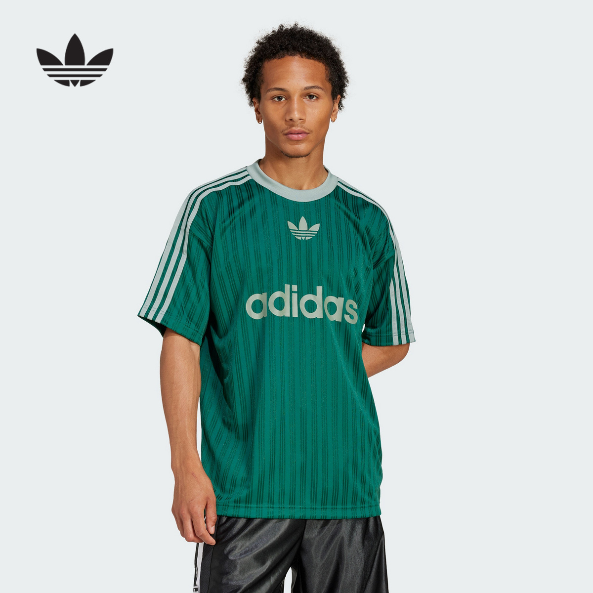 Adidas阿迪达斯三叶草【正品授权】男子复古运动足球短袖T恤JP1028