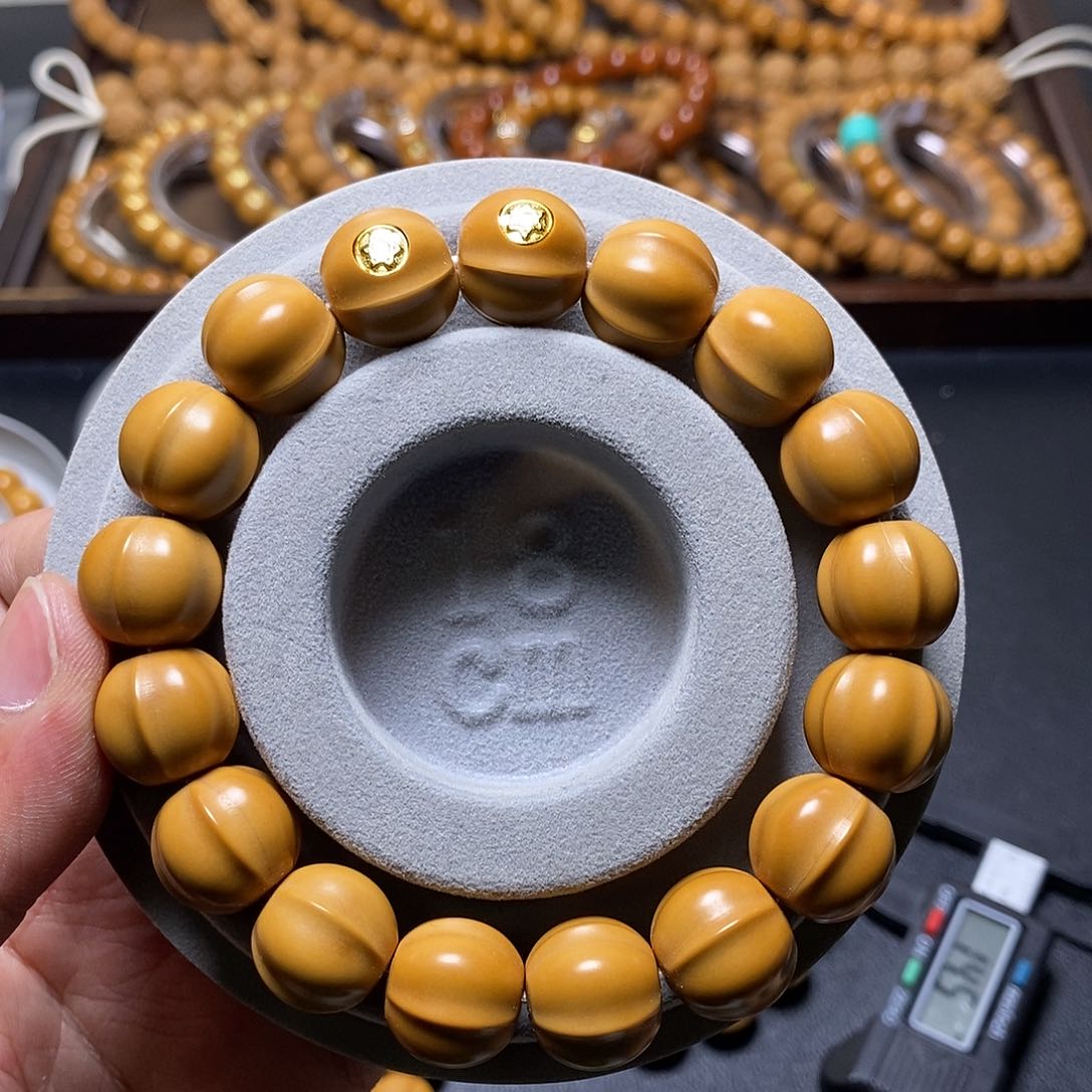 猴头核桃手串双标四花鲨鱼鳍尺寸14-15全品141号