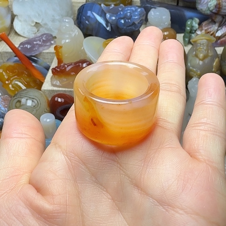 星***云玛瑙/玉髓未镶嵌饰品