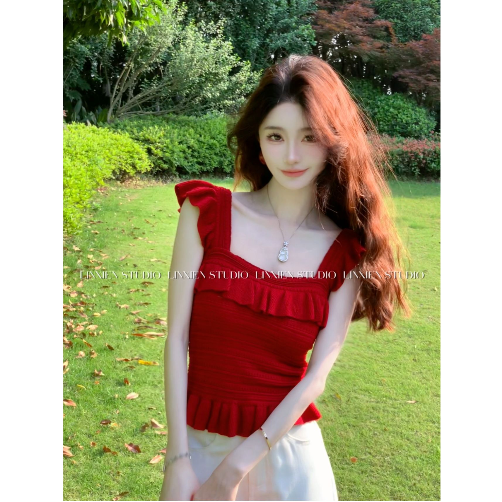 【千寻严选】夏季时尚气质百搭通勤减龄法式小众设计感背心X5BX1725