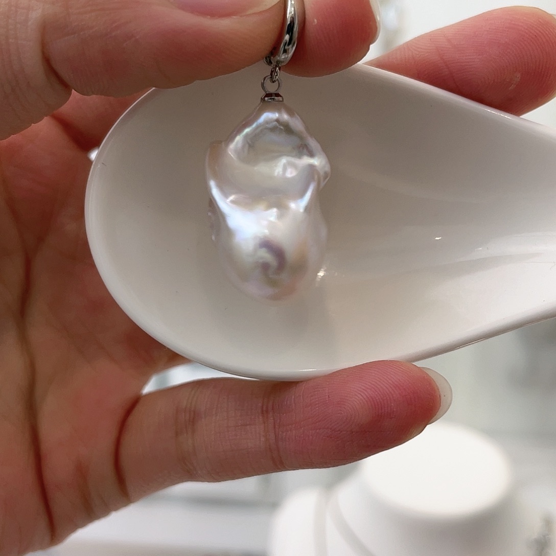 淡水珍珠颈饰银S925镶嵌