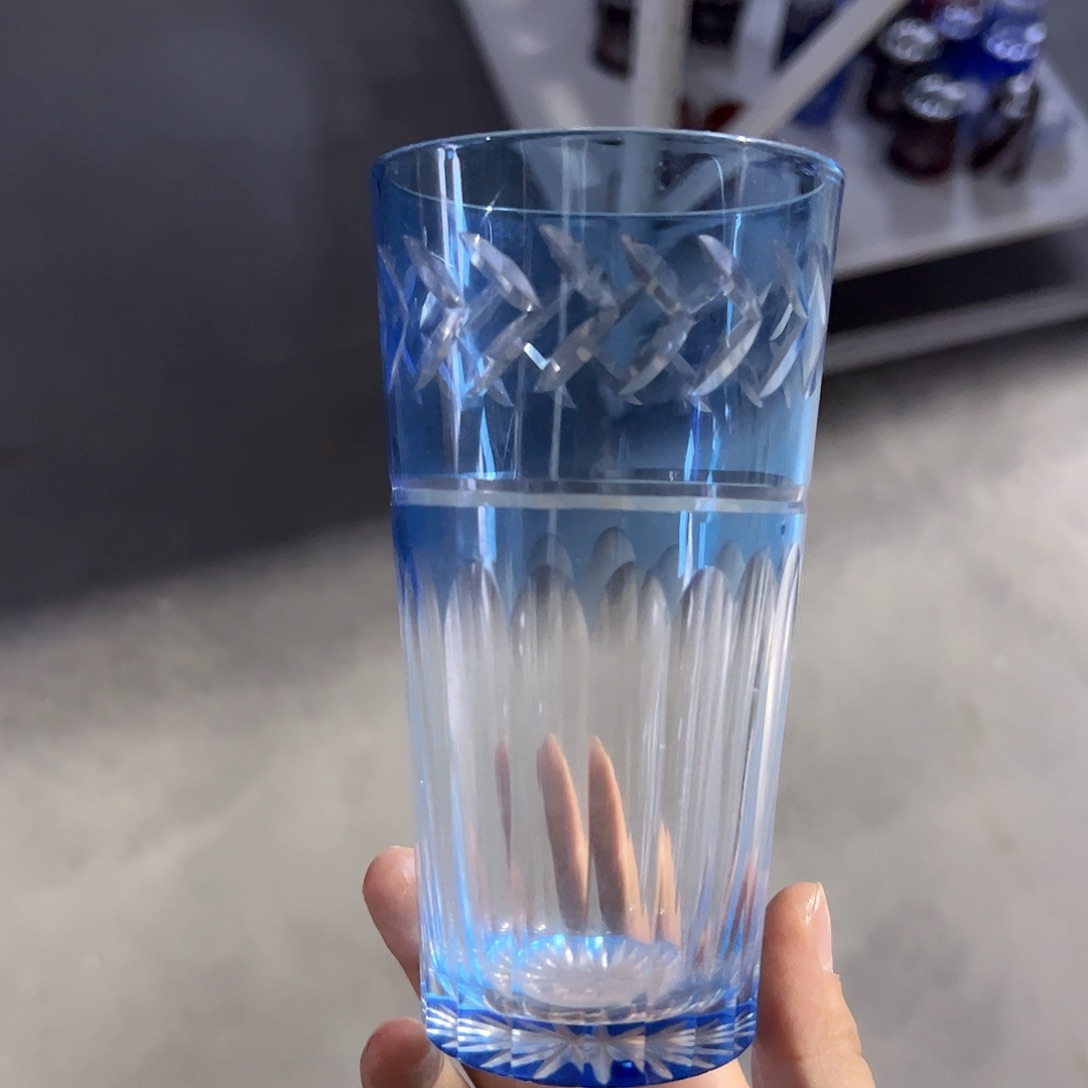 水晶玻璃高脚款微瑕一个