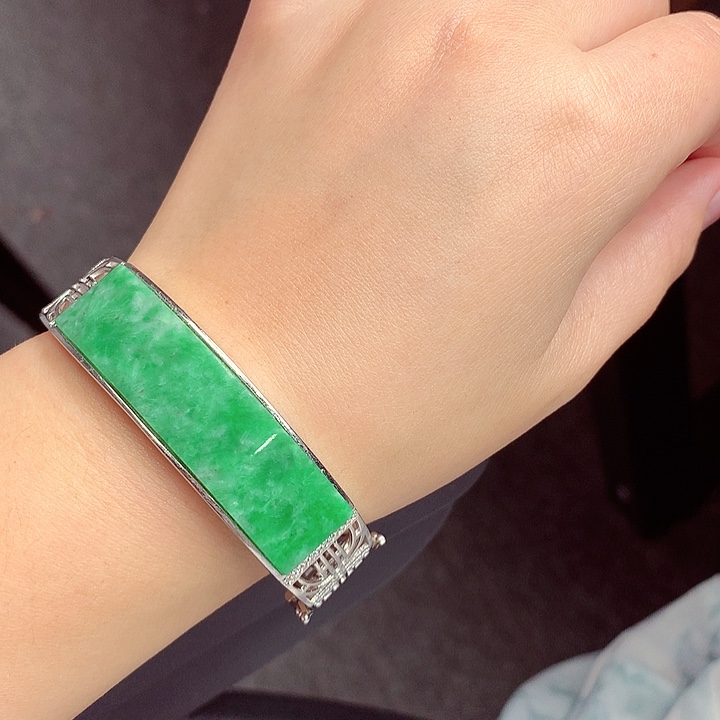 翡翠颈饰银S925镶嵌翡翠