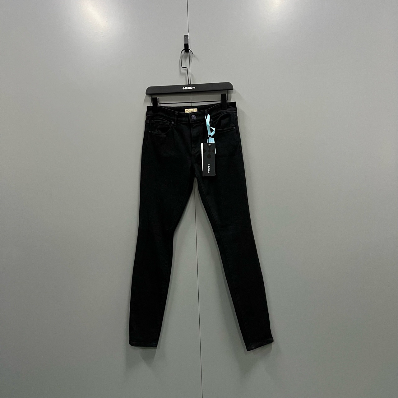 95新 BURBERRY/博柏利 （cc1）黑色修身牛仔裤 26码/6300/fg205652