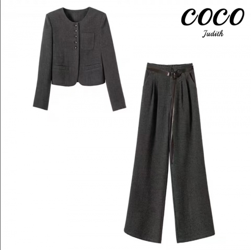 休闲风气质小香风轻熟风女装时尚套装时尚罗马风秋冬M879