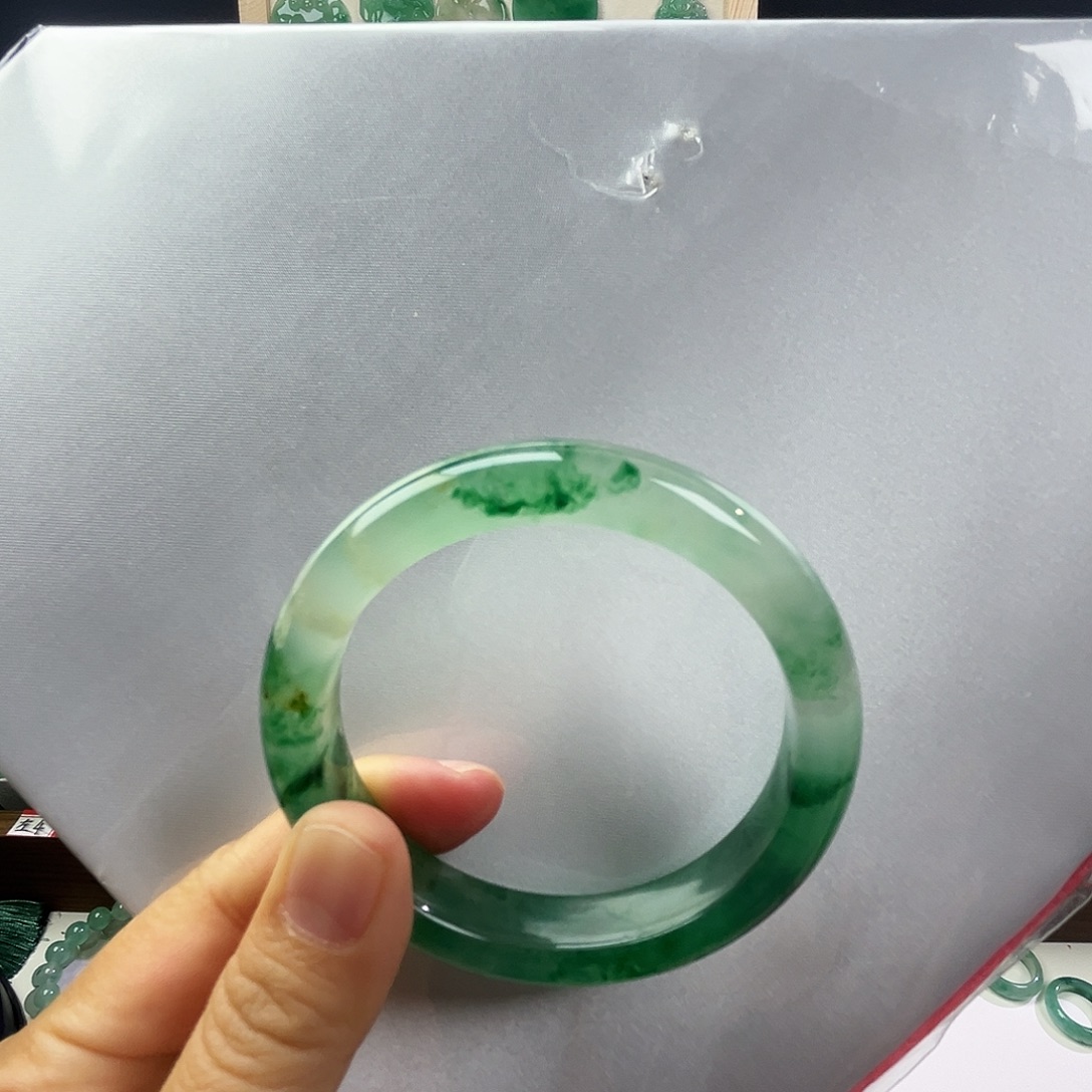 石英质玉未镶嵌手镯53.9