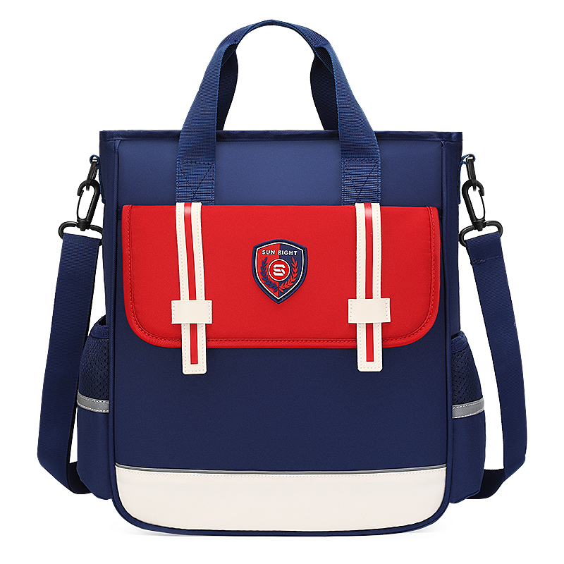 【阳光8点】小学生英伦风补习袋防水轻便大容量手提斜挎两用 22238