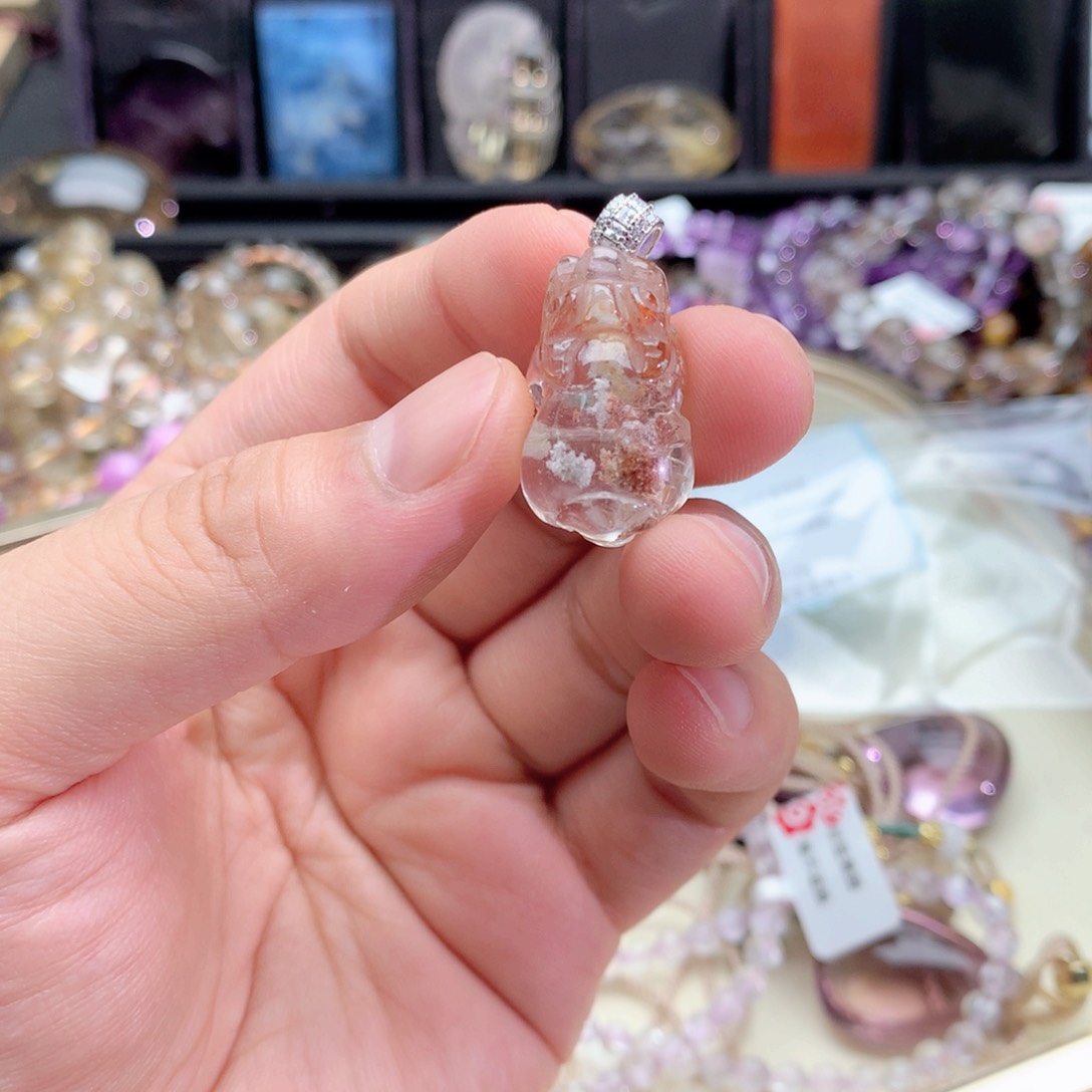 水晶手链未镶嵌小****儿四季幽灵貔貅吊坠
