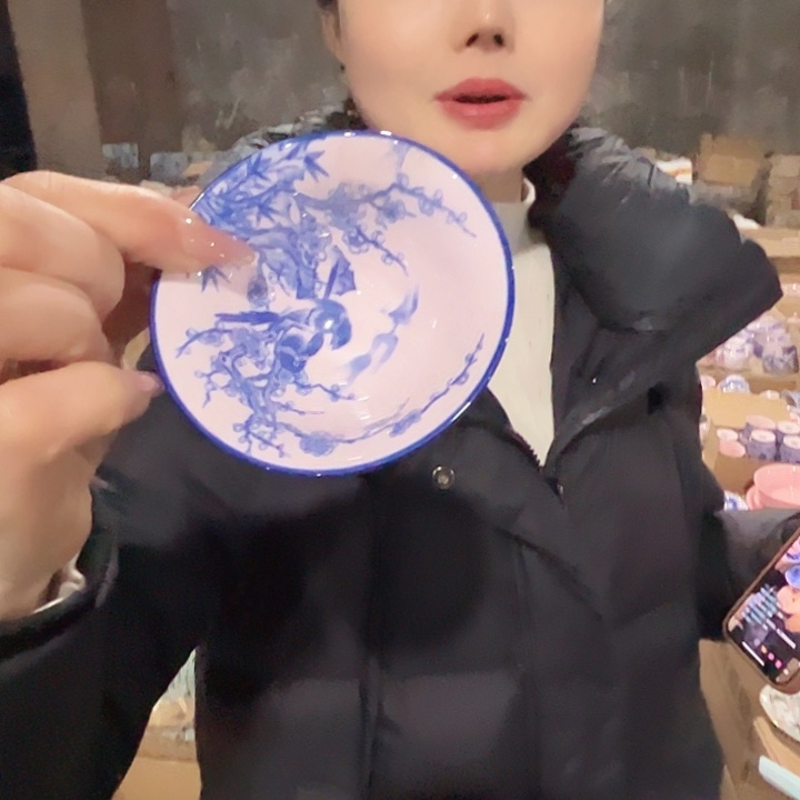 瓷其他景德镇高温瓷斗笠杯