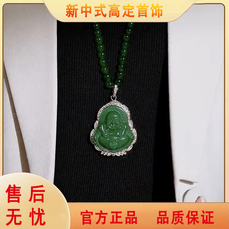  SIHGEFUKU/气质时尚百搭镶嵌精美佛公吊坠毛衣链