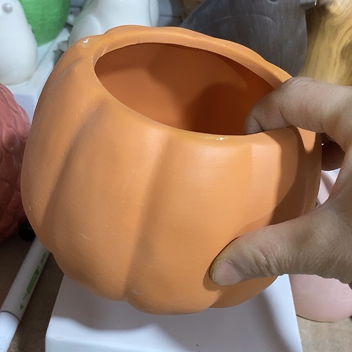 陶盆有孔 瑕疵针孔漏釉介意勿拍外口 11外高10