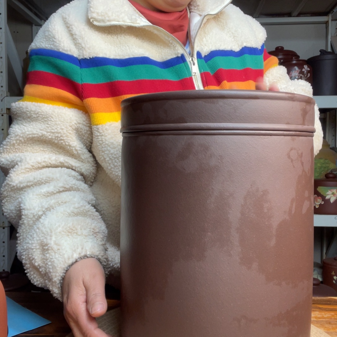 海***豹紫砂茶叶罐今天晚上