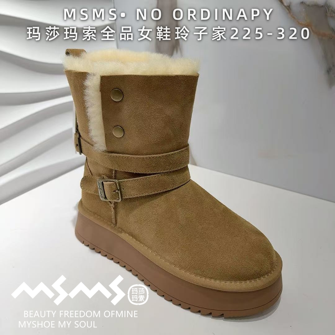 <玛莎玛索>2025冬季大棉新款225-320时尚百搭保暖雪地靴.