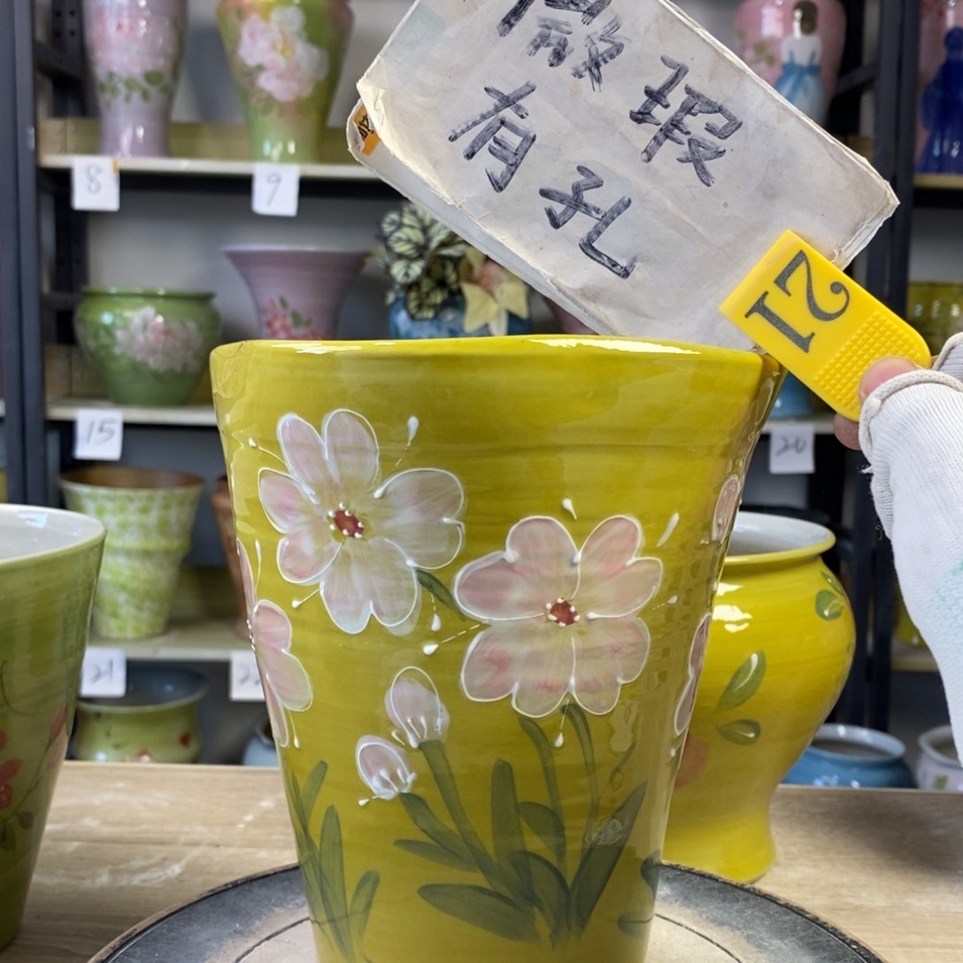 景德镇手工手绘陶瓷花盆