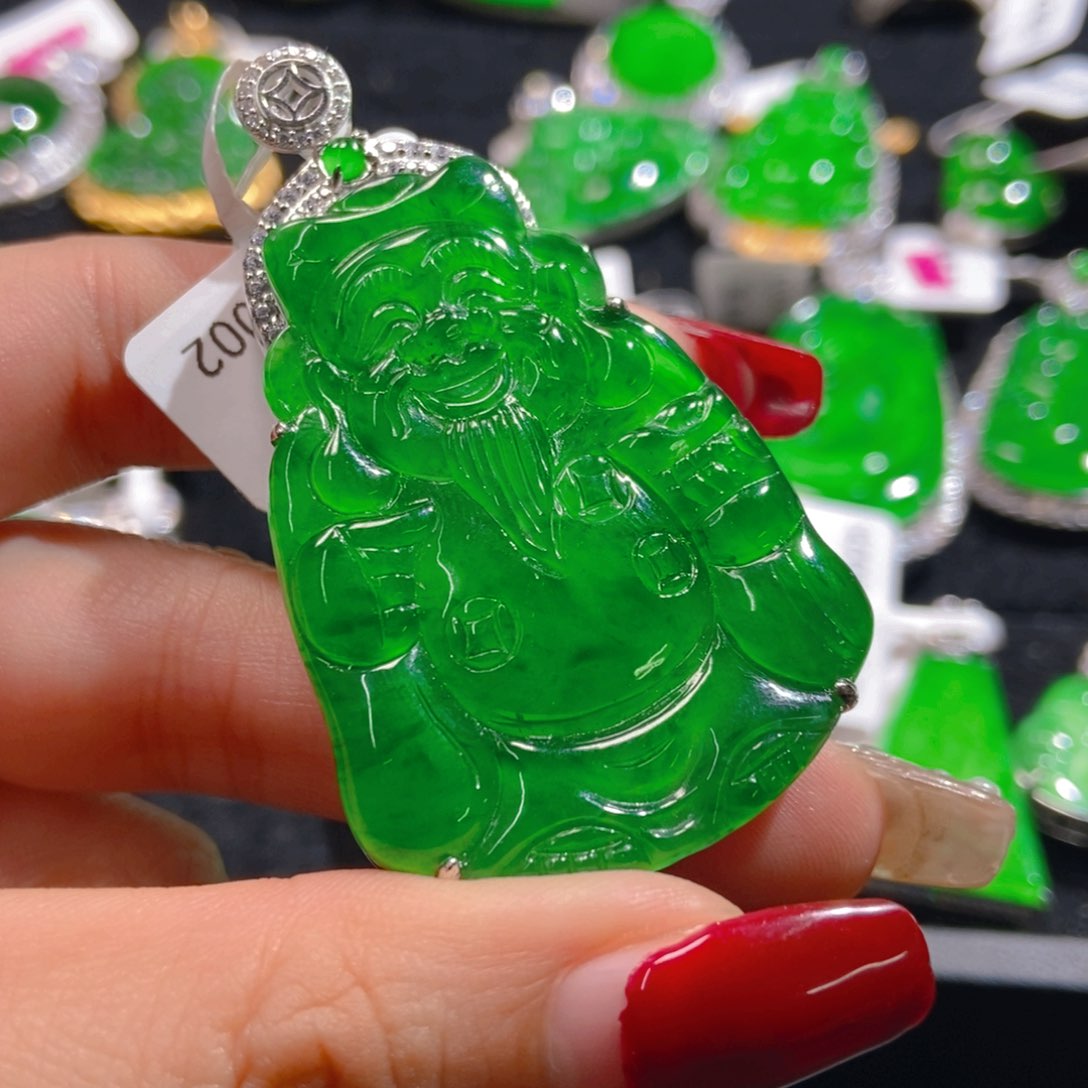 翡翠吊坠(不含链)银S925镶嵌