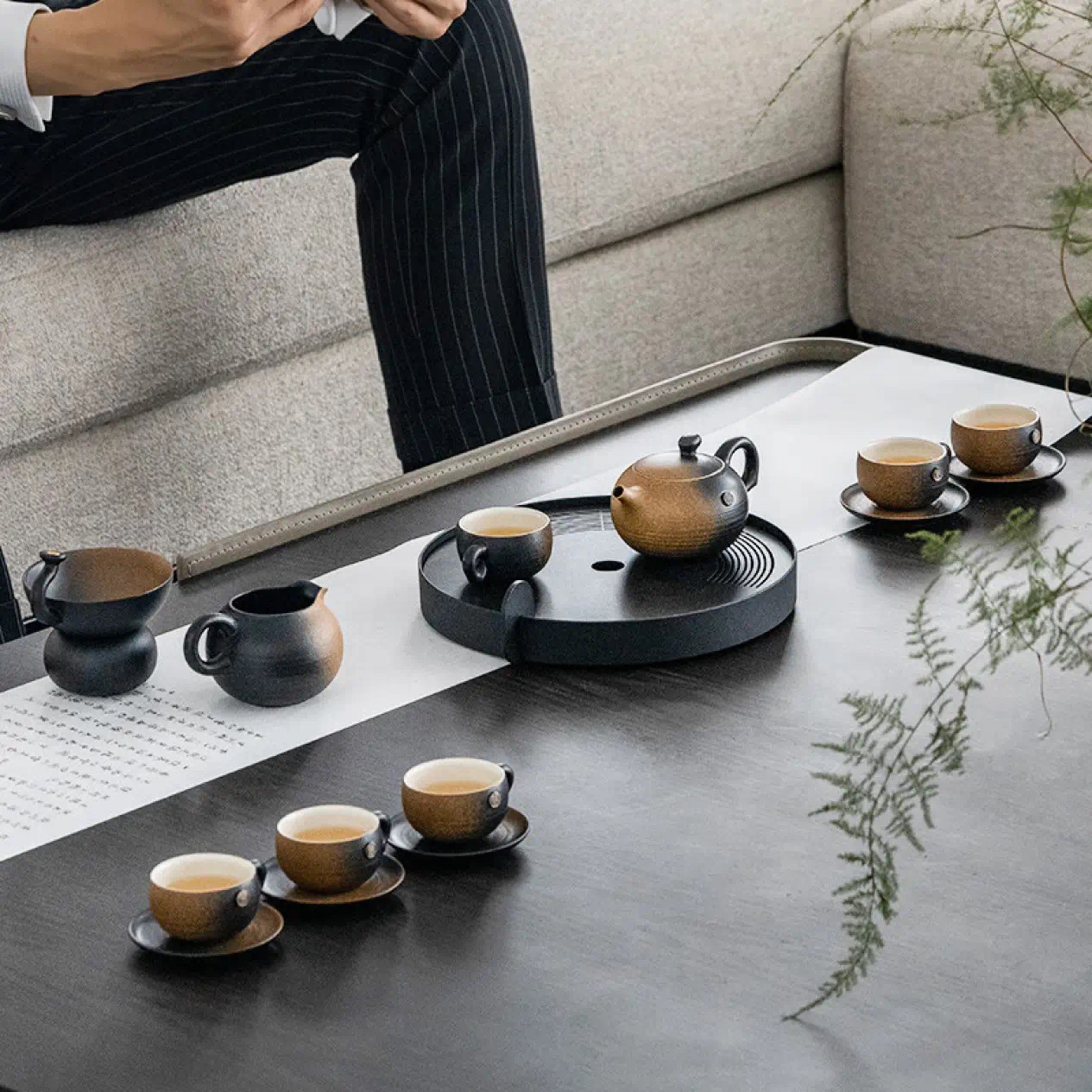 万仟堂整套茶具高档礼品陶瓷功夫茶具泡茶套装 万事胜意茶壶茶杯