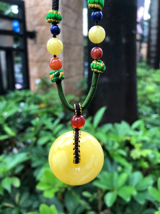 精选礼物天然蜜蜡平安扣厚扣子微粉原矿无优化