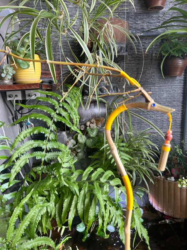 纯手工高品质缠线款竹制龙头挂香架 