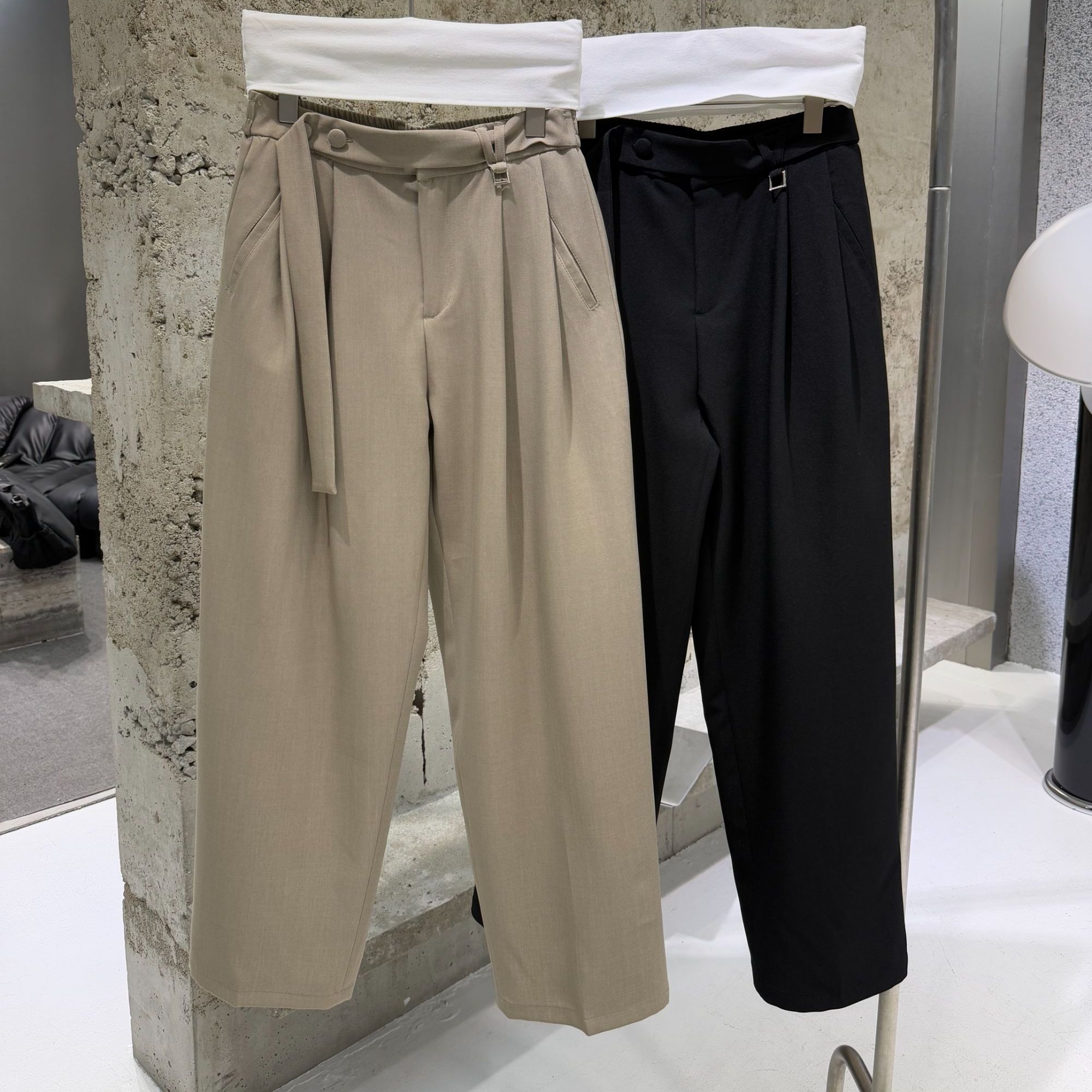 YILUFOREST【25春系列】新款春夏宽松垂坠感休闲直筒西装裤男士长裤