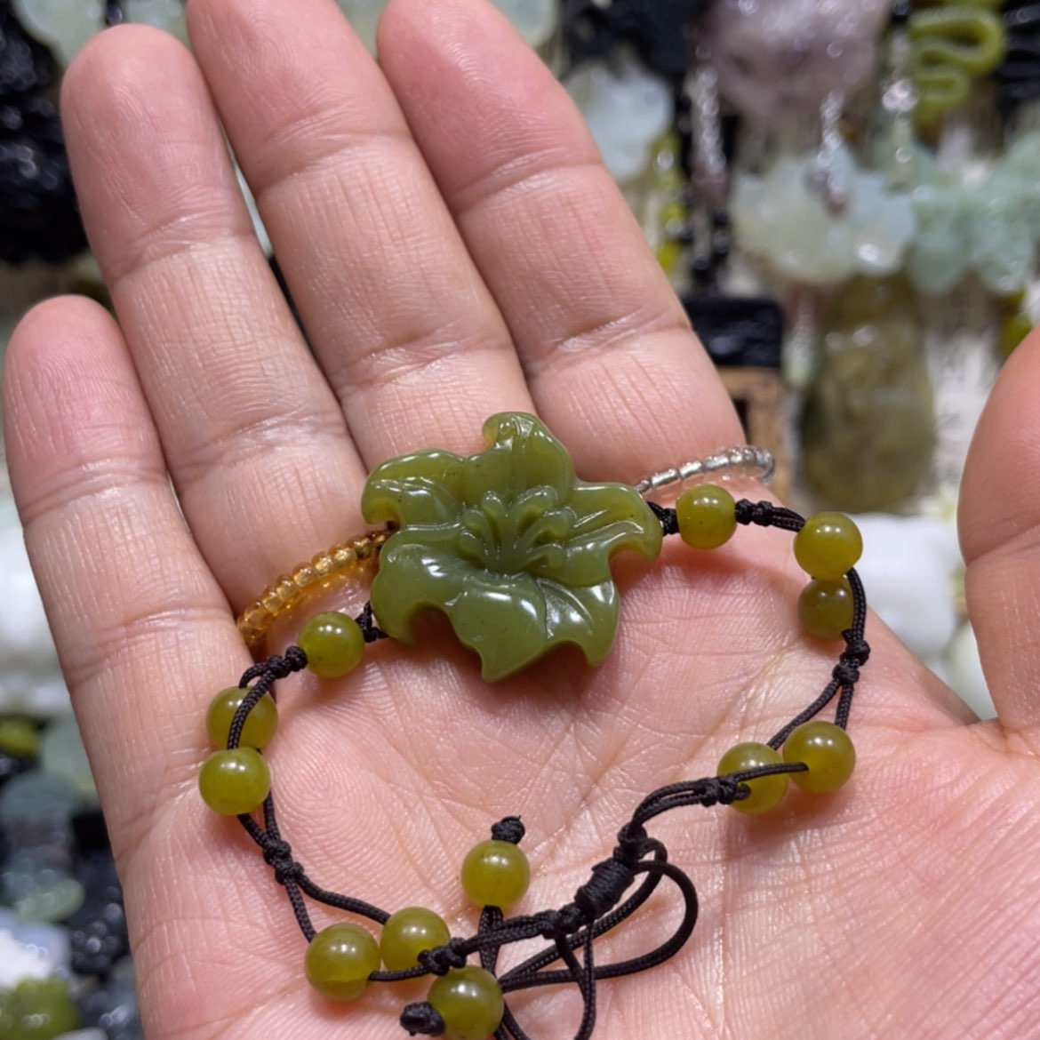 【闪购商品】岫玉颈饰未镶嵌88吊坠