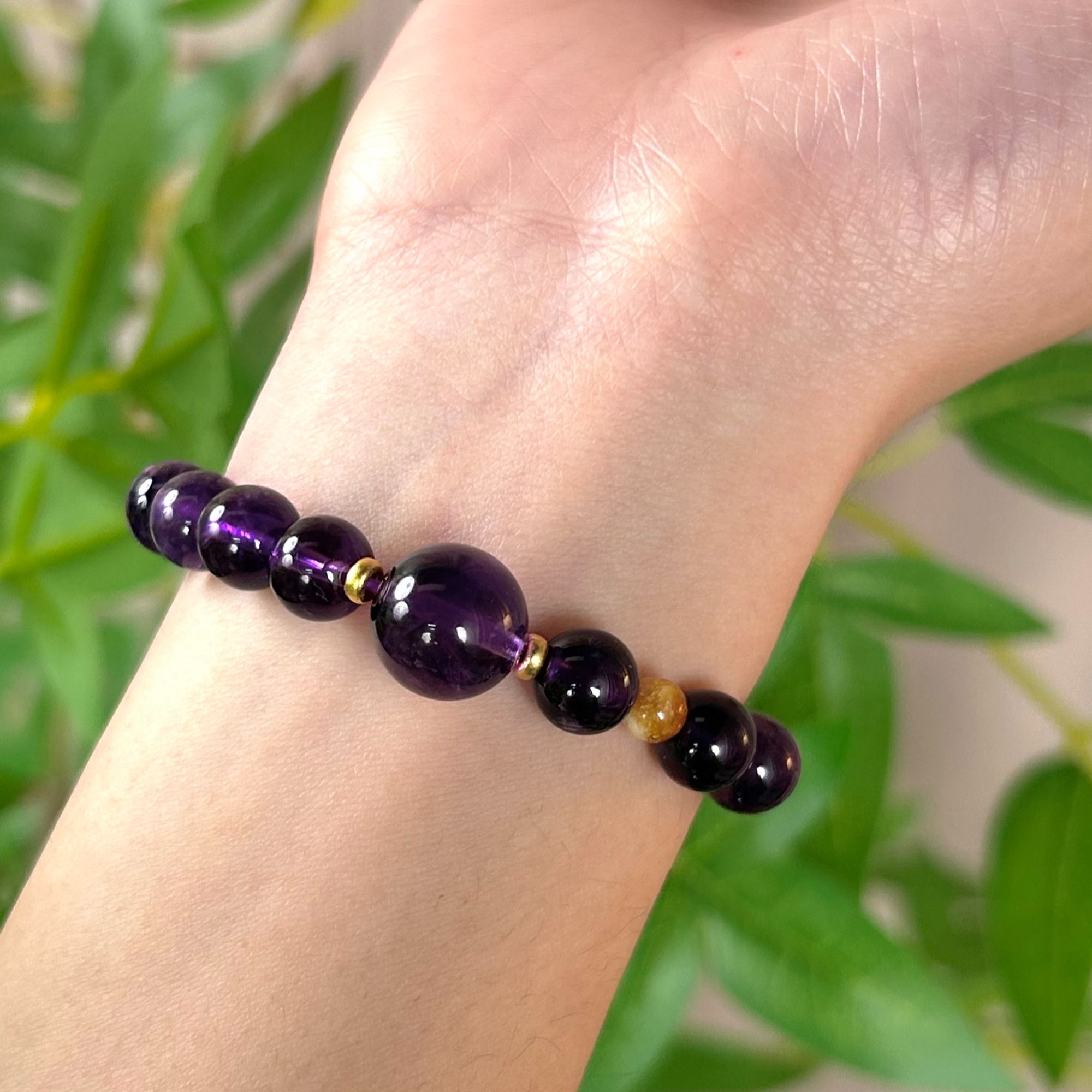 天然紫水晶手串高品质巴西紫水晶单圈手串设计款简约气质时尚