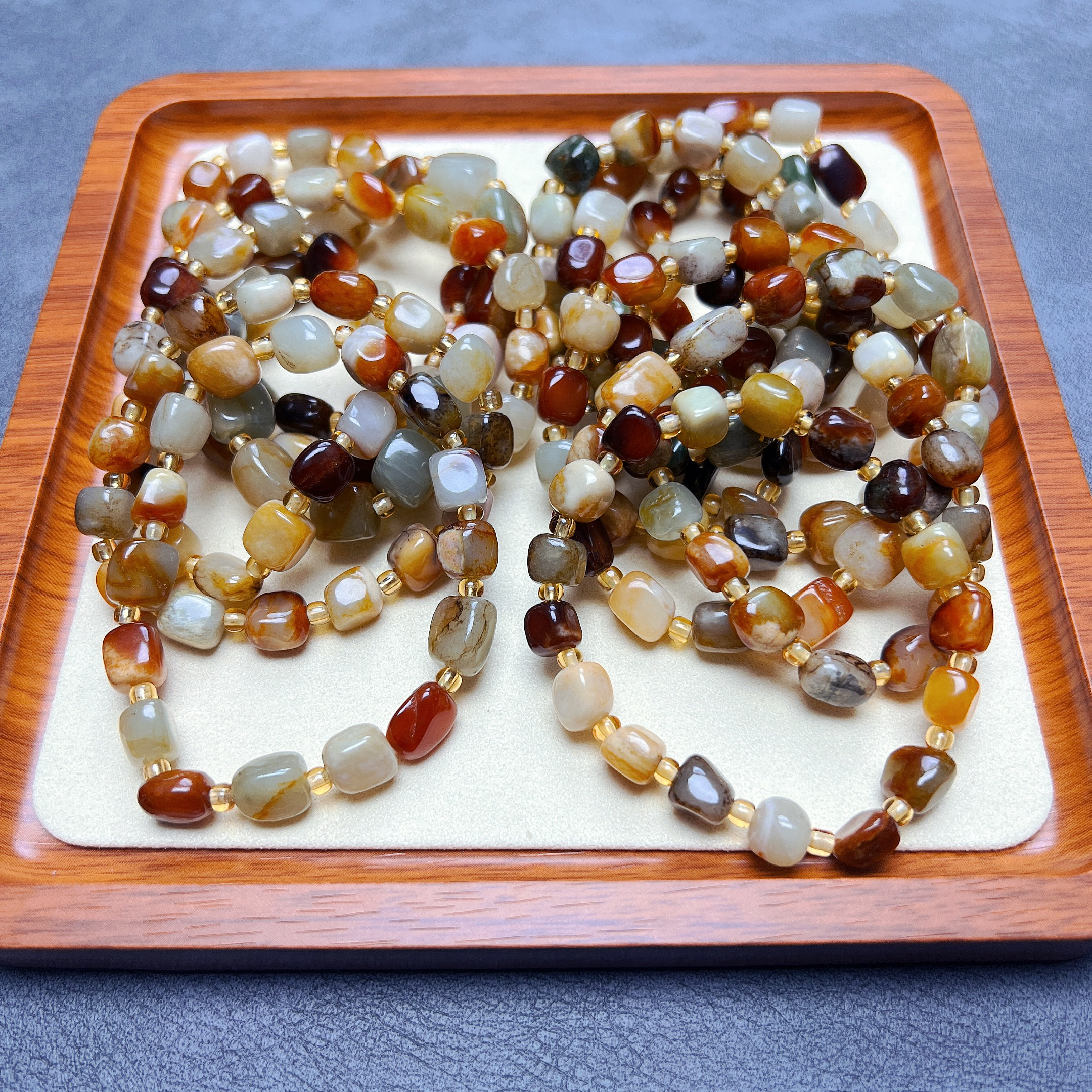 天然和田玉糖料随形手串【新粉福利】