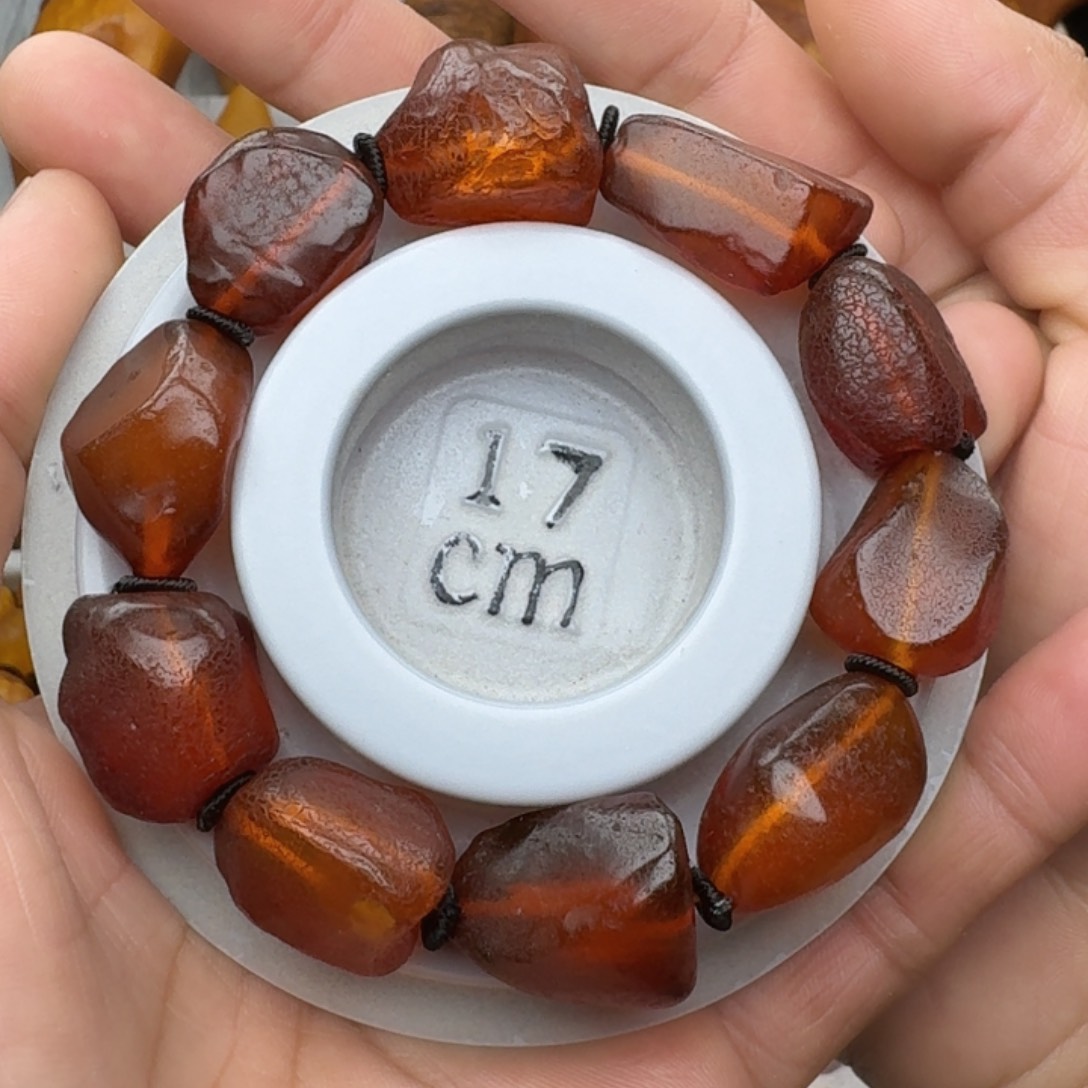 琥珀珠宝奇石未镶嵌天然蜜蜡原石手串