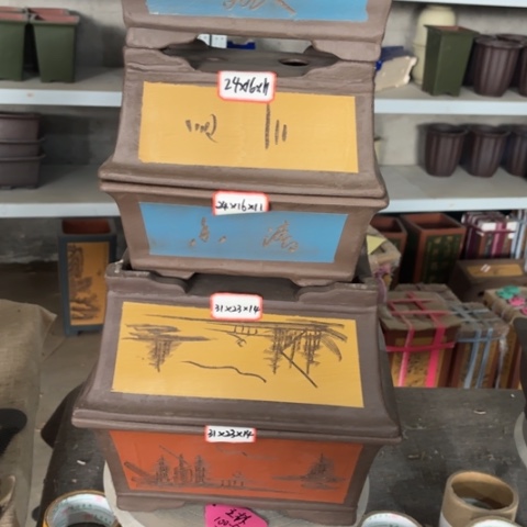 紫砂花盆100/5。100/5