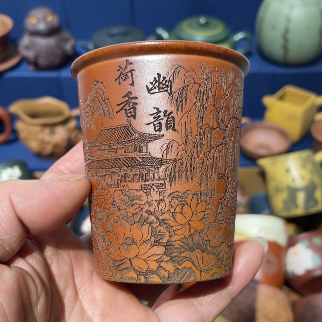 原矿紫砂手工主人杯
