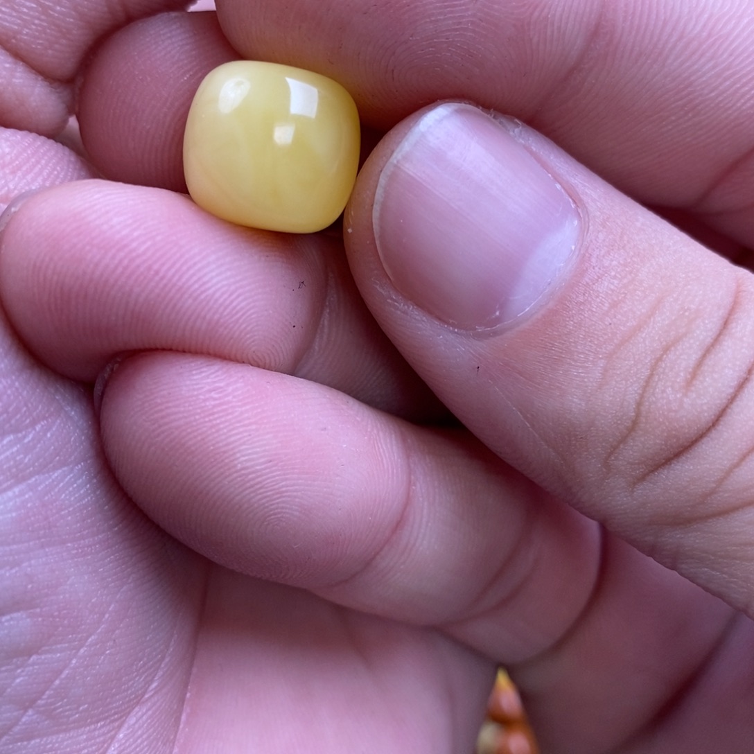 蜜蜡裸石未镶嵌竹*