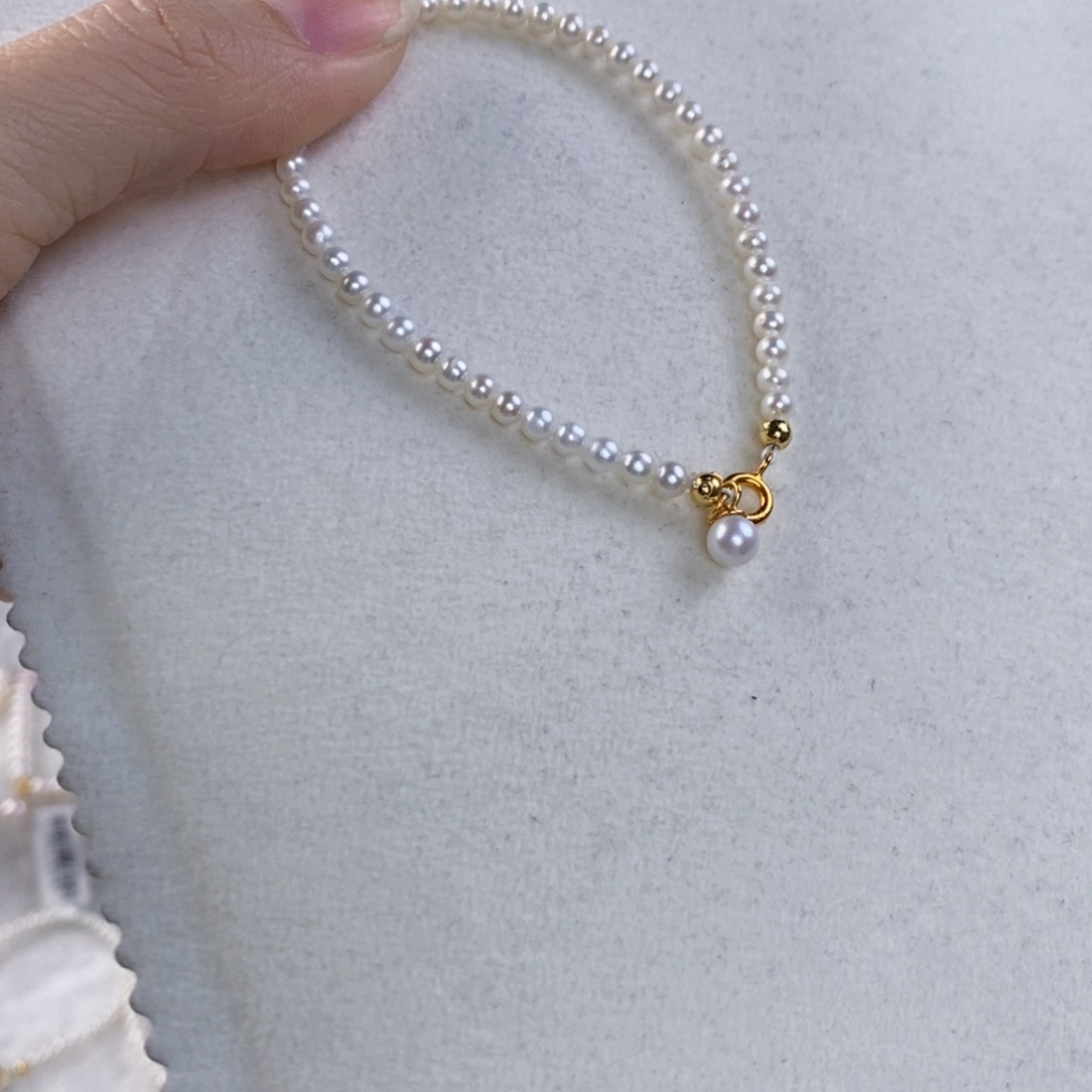 淡水珍珠手绳银S925镶嵌