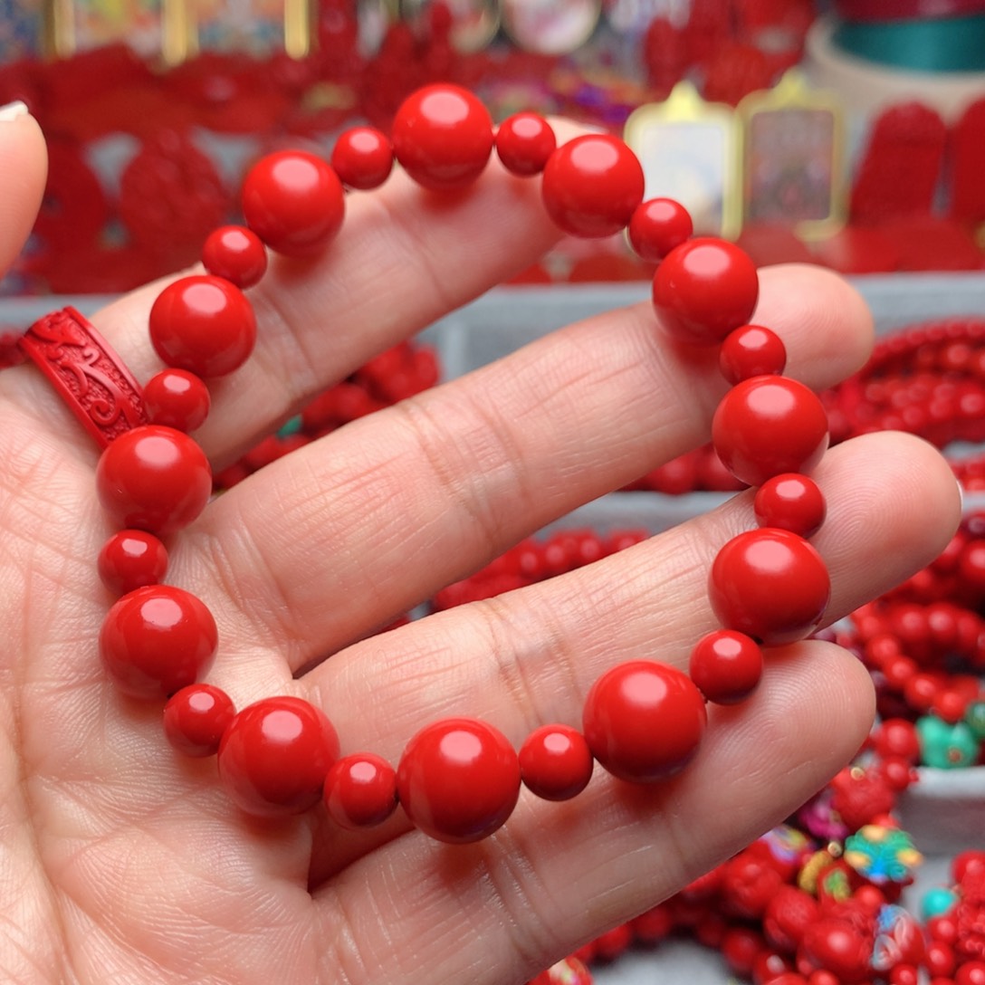 天然辰砂工艺品朱砂手串