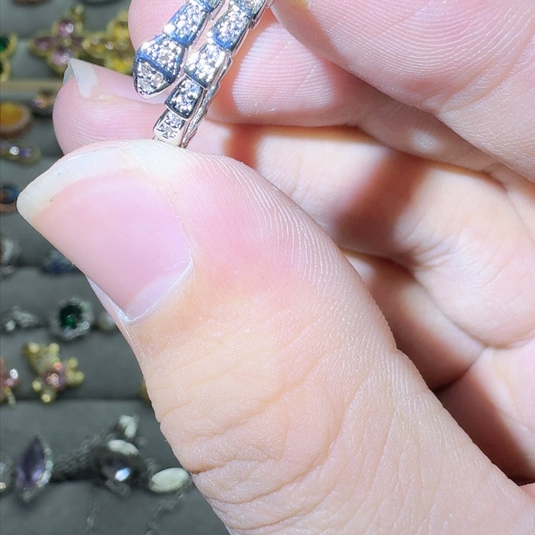 绿水晶戒指银S925镶嵌