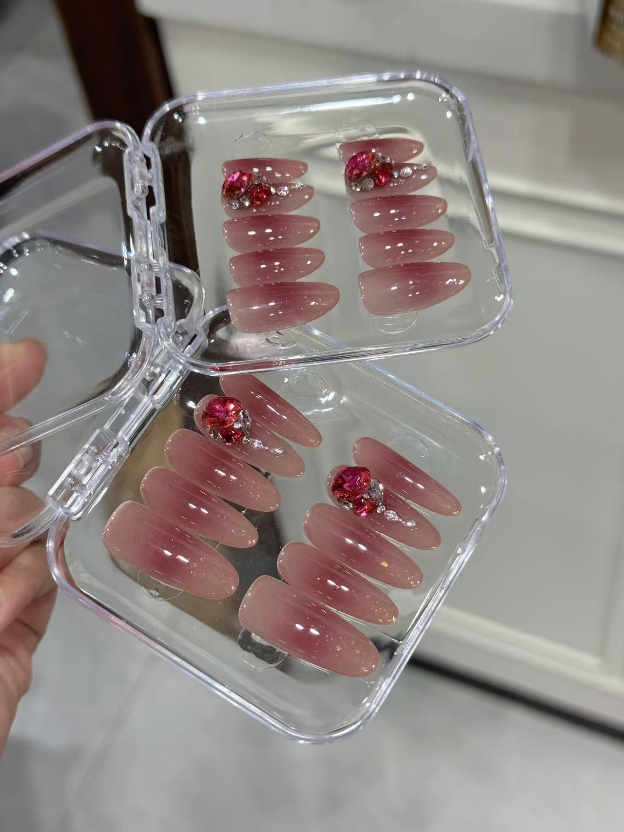 【红玫瑰】 现货！不补！东洲钻 LINBEI林北手工穿戴甲