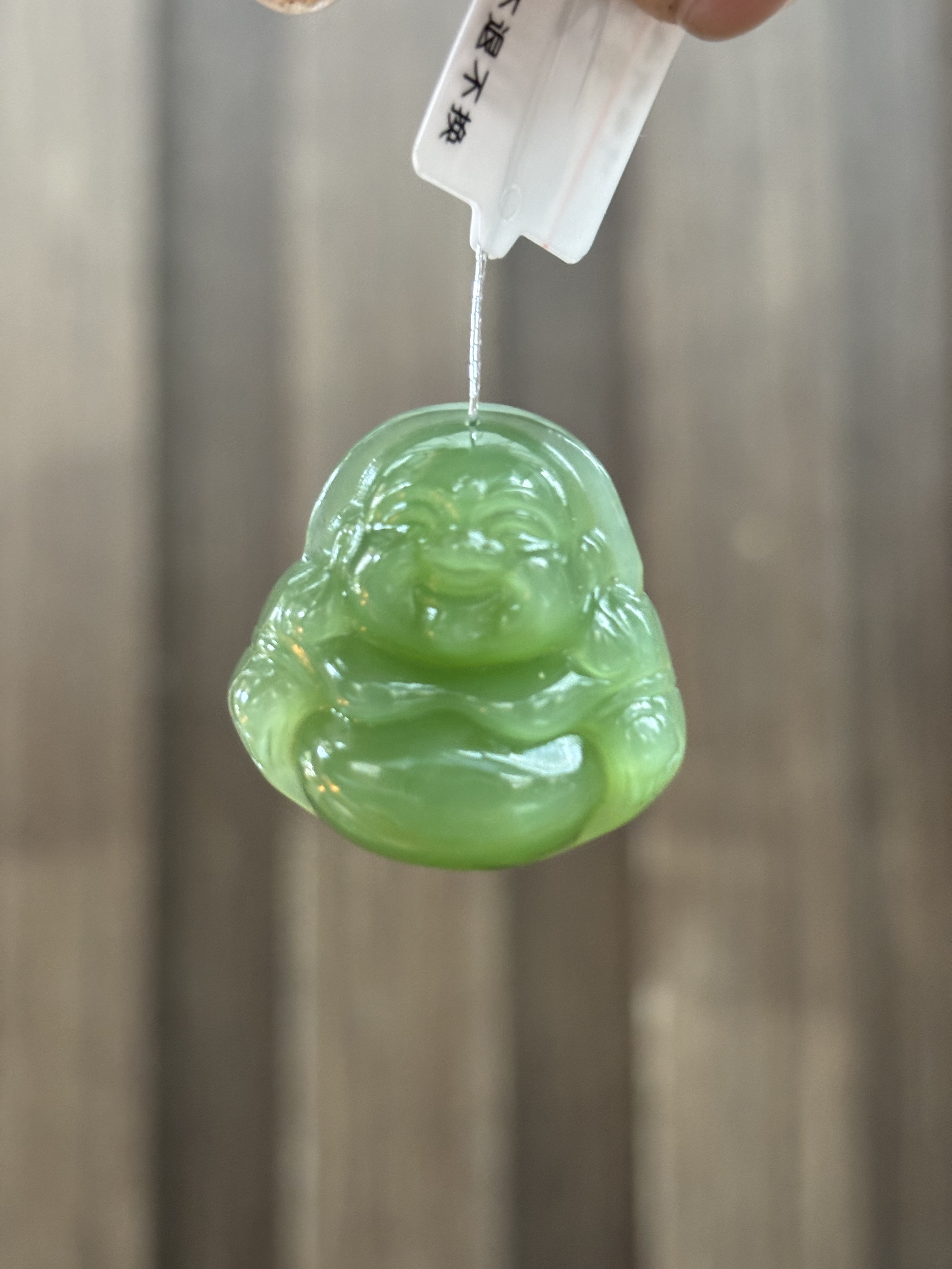 061305YX 和田玉碧玉猫眼佛公规格约：26*26*9 多样性发其一