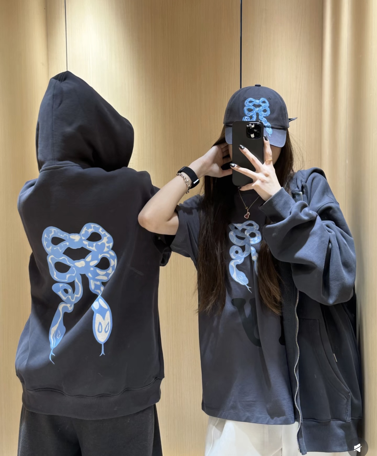 SANSIS opy 非市面 蛇年限定基础连帽外套