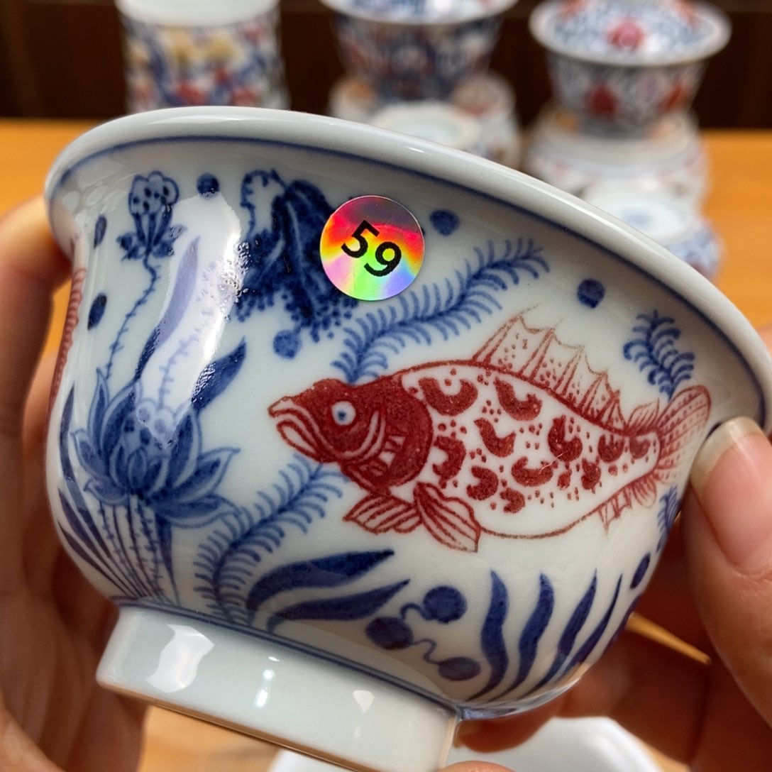 景德镇手绘现代茶具非古董