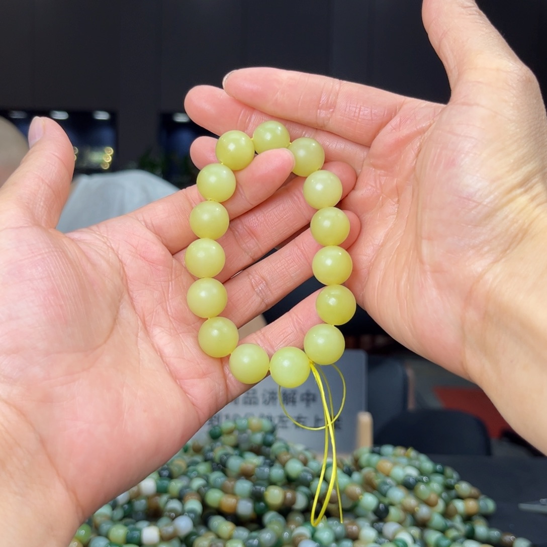 手串未镶嵌和田玉纯天然和田玉新疆若羌黄口料14