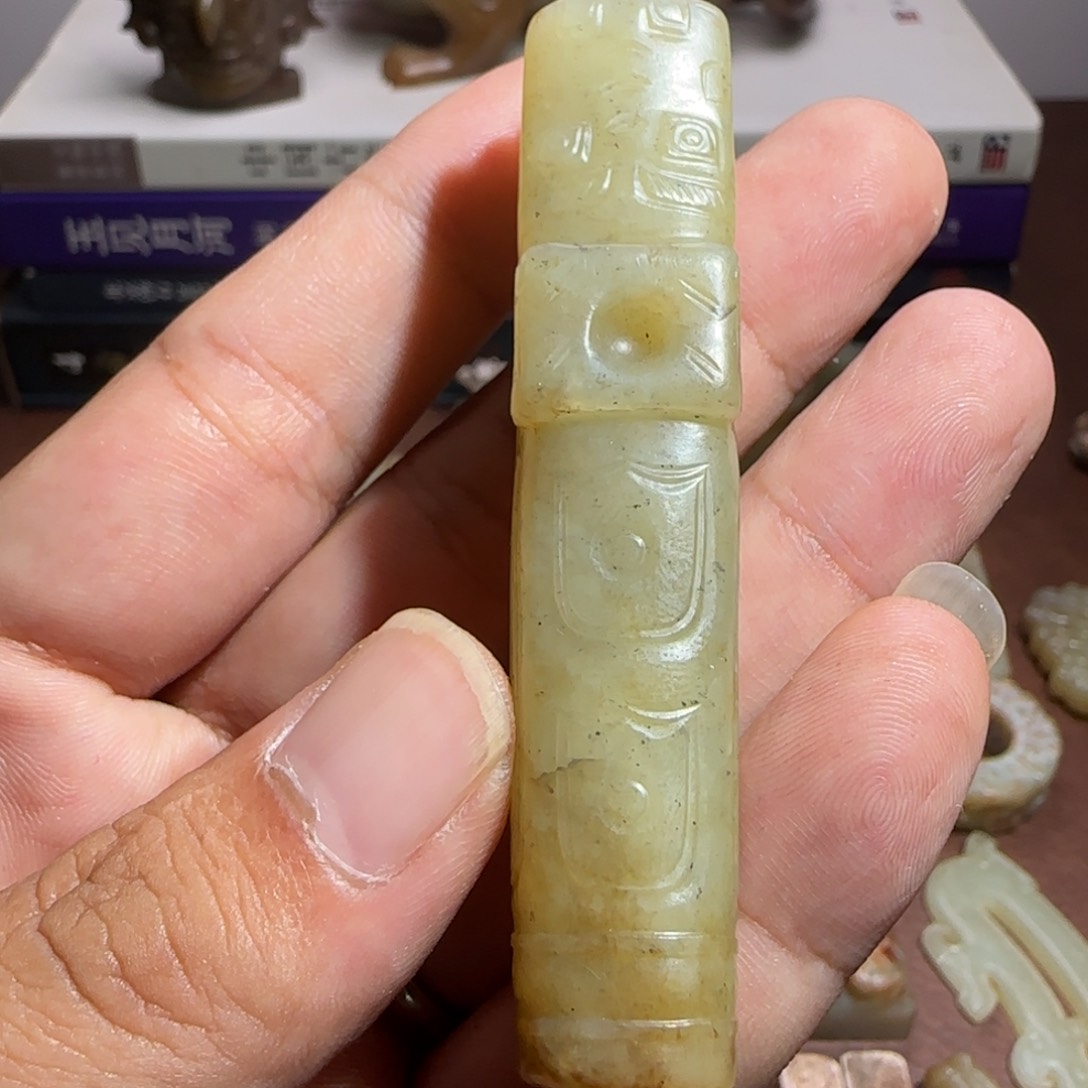 和田玉（糖玉）未镶嵌挂件青***3