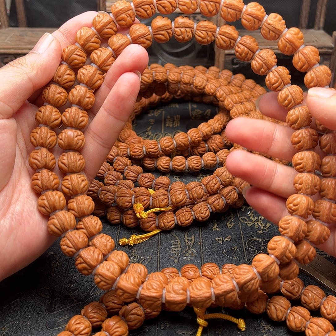 吊坠桃核小金豆72薄挂