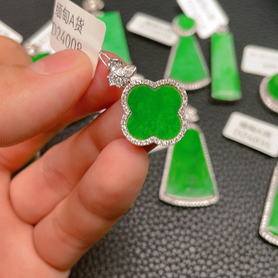 【闪购商品】翡翠吊坠(不含链)银S925镶嵌