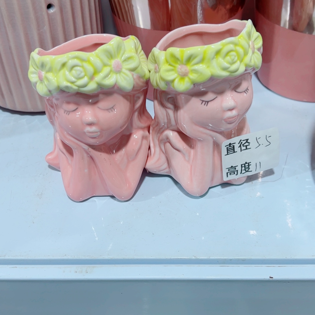 有孔，陶瓷花盆满10米包邮发货