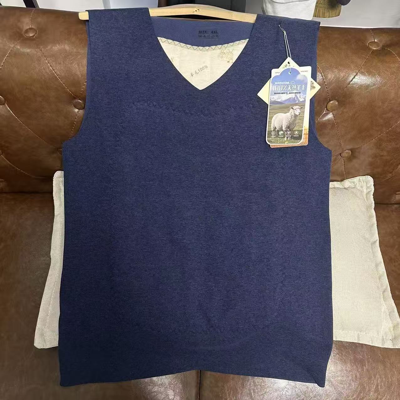 6601# 暖姜加厚羊毛背心（男款）