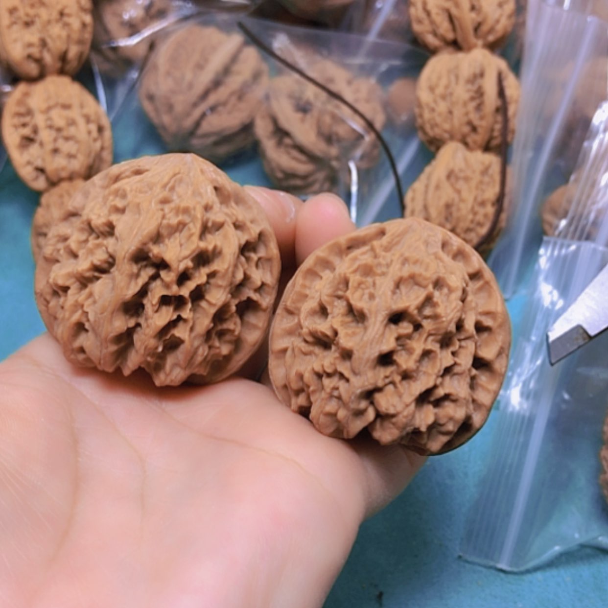 【闪购商品】把件核桃42野牛修尖